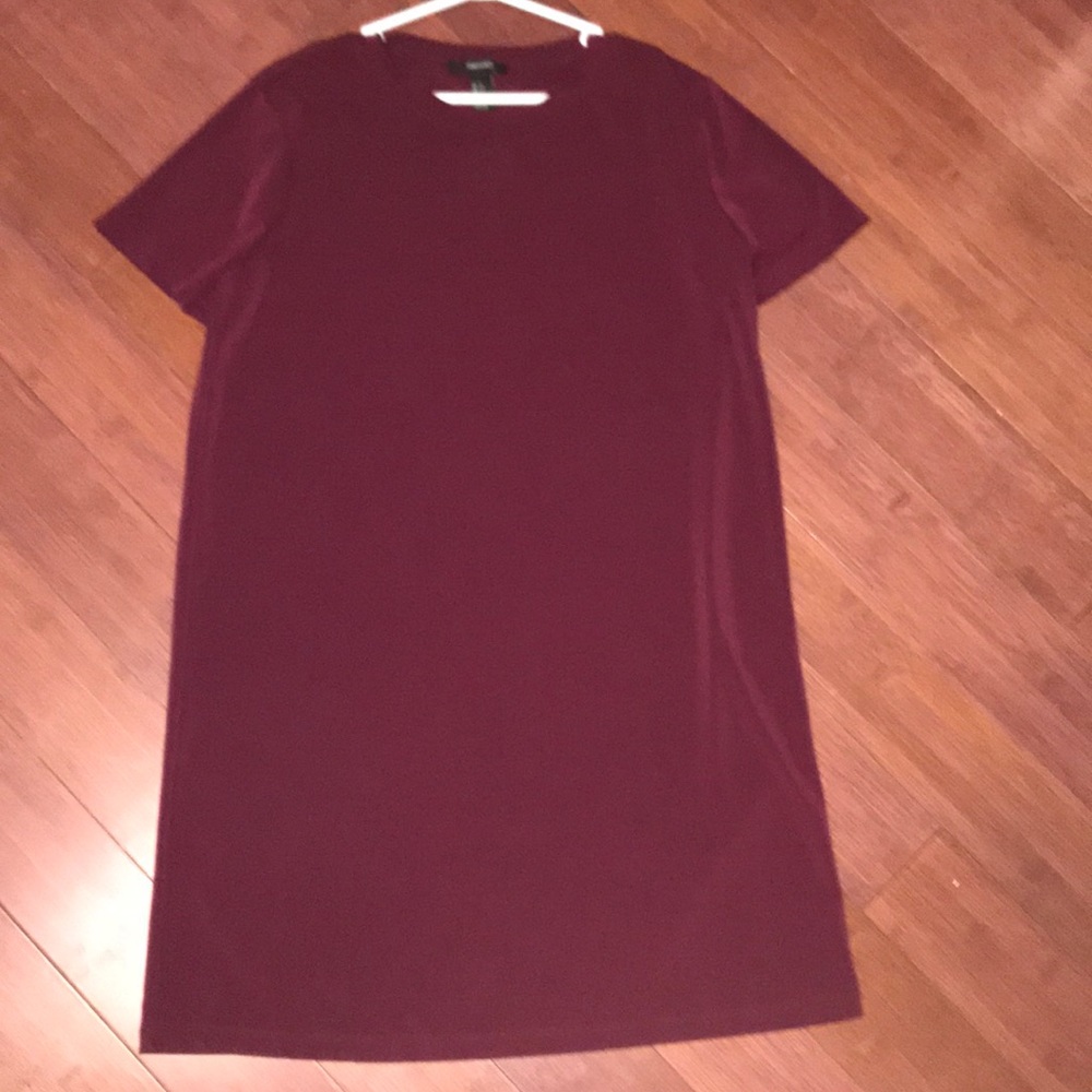 Maroon shirt dress